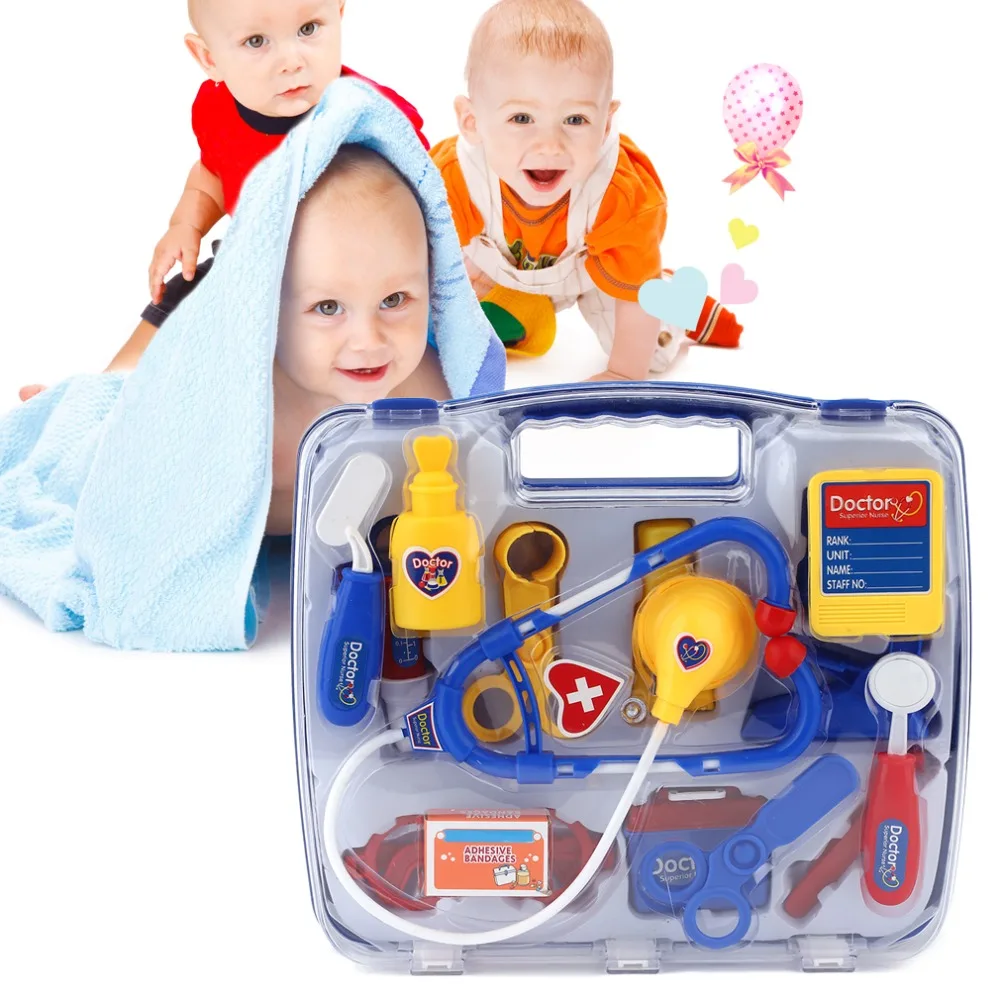 Christmas Kids Educational Pretend Doctor Case Toy Set Child Medical Kit Doctor Case Juguetes Nurse Roleplay Toy Set Gifts