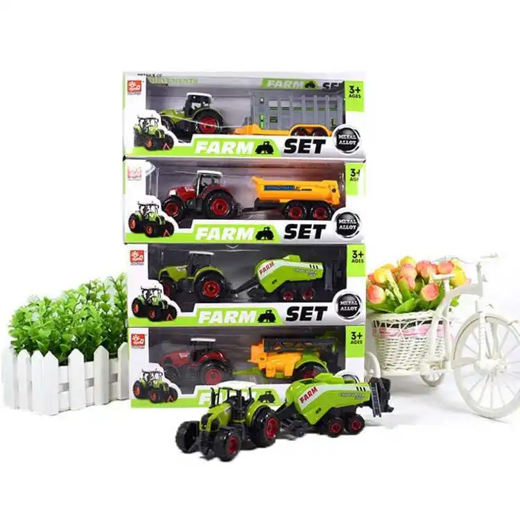 

Children Farmer Car Agricultural Tractor Transportation Alloy Toy Farm Seeding Reaping Machine Sprinkler Model