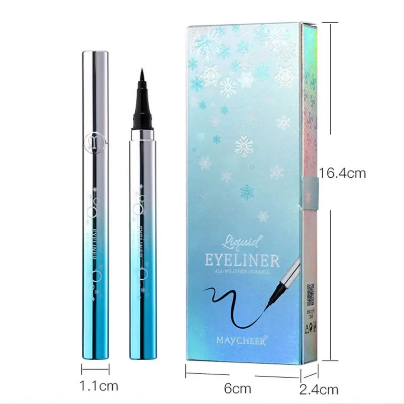 Deep Black Eyeliner Waterproof Non-dizzy Dyeing Long Lasting Quick Dry Smooth lines Lasting non-decolorizationLiquid Eyeliner