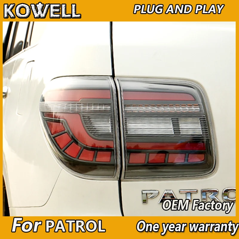 KOWELL Car StylingFor NISSAN Patrol 2012- taillight Royale LED rear lamp with dynamic turn signal and DRL