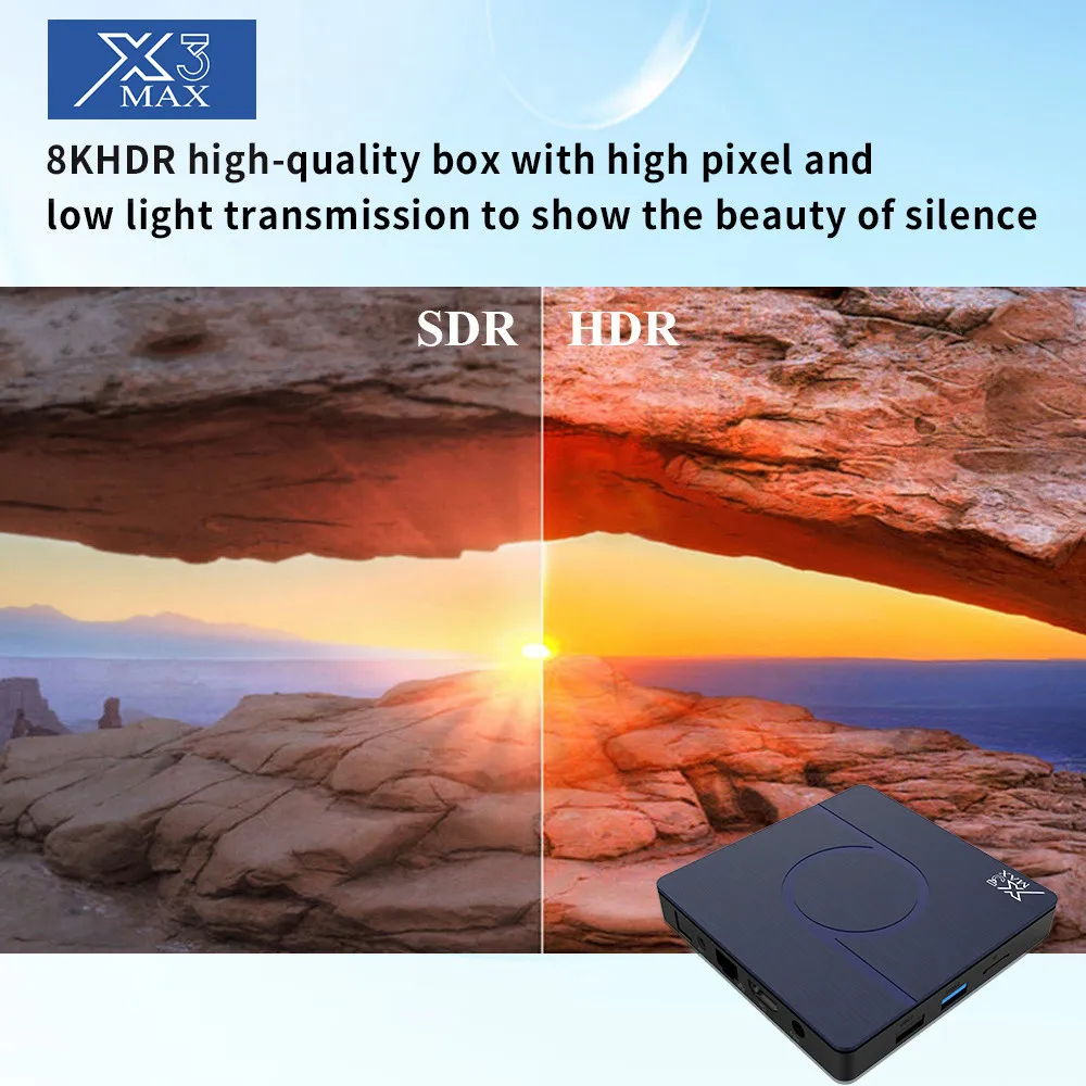 ТВ-приставка X3 MAX Amlogic S905X3 Android 9,0 4 Гб ОЗУ 32 Гб 64 Гб ПЗУ 2,4G 5G wifi Bluetooth медиаплеер 4K 8K UHD смарт-приставка
