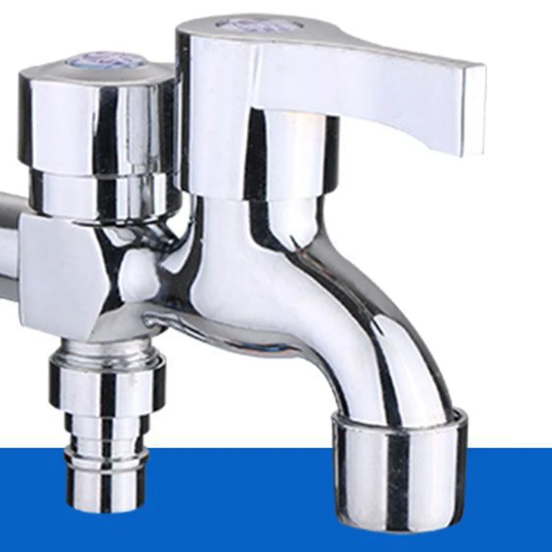 Three way 1 Into 2 Out Useful Washing Machines Faucets Double Outlet