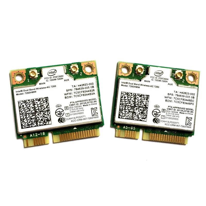 Dual Band Wireless 7260 for Intel7260 7260AC 7260HMW 2.4&5G 867M BT4.0 MiniPCIe WiFi Wireless Card