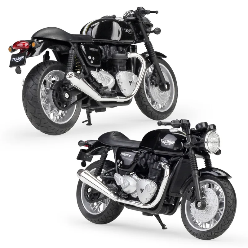 WELLY 1:18 TRIUMPH Thruxton 1200 литая под давлением модель мотоцикла из сплава игрушка для детей подарок на день рождения коллекция игрушек