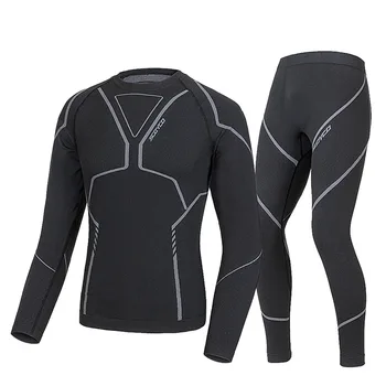 

Cycling Motorcycle Thermal Underwear Sets Men's Motorcycle Skiing Winter Warm Base Layers Tight Long Johns Tops & Pants Set
