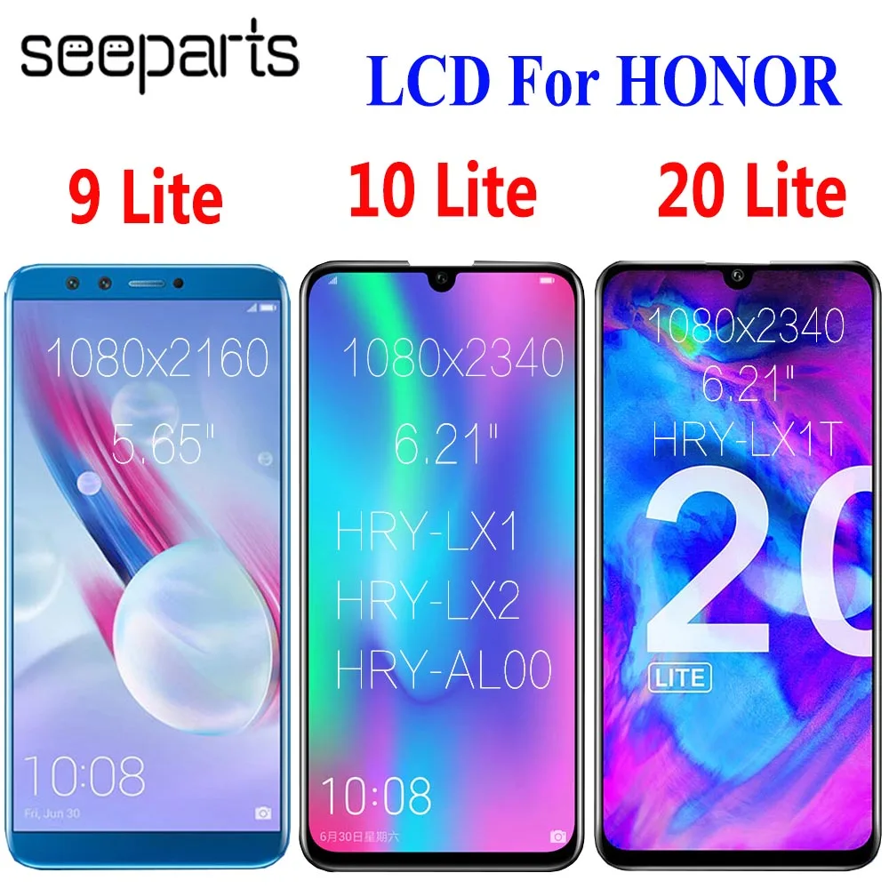 ЖК дисплей для Huawei Honor 9 Lite сенсорный экран 10 HRY LX1 LX2 20 10I 20I сменный дисплей|Экраны