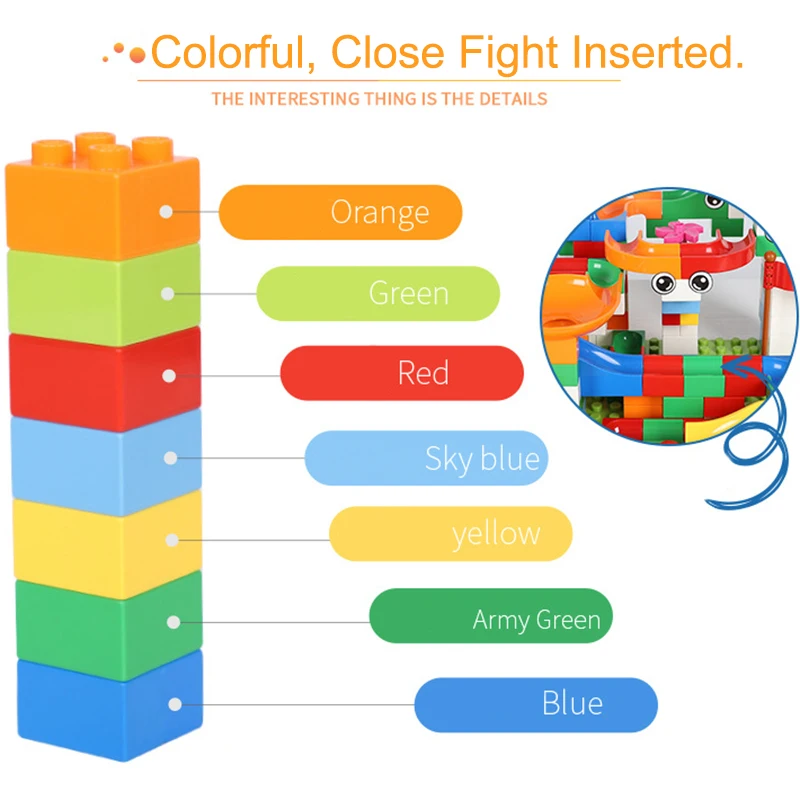 Трек Строительные блоки DIY Воронка мрамор гоночный бег мяч лабиринт пластиковые слайды кирпичи джунгли Приключения трек строительный блок детский подарок