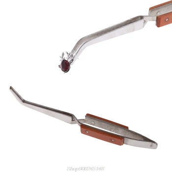 

Straight Curved Tip Selflock Tweezer Cross Locking Jeweler Jewelry Making Tool Au08 20 Dropship