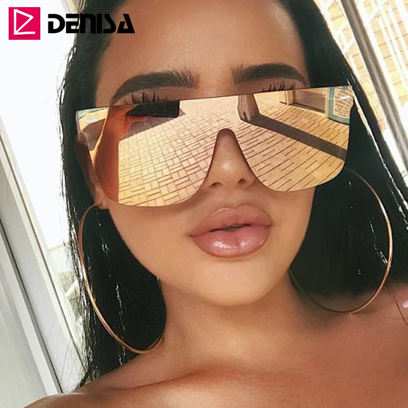 DENISA, Плоские линзы, квадратные, без оправы, солнцезащитные очки, для мужчин, крутой стиль, для вождения, для женщин, для взрослых, очки, UV400, sonnenbrille okularyG8004