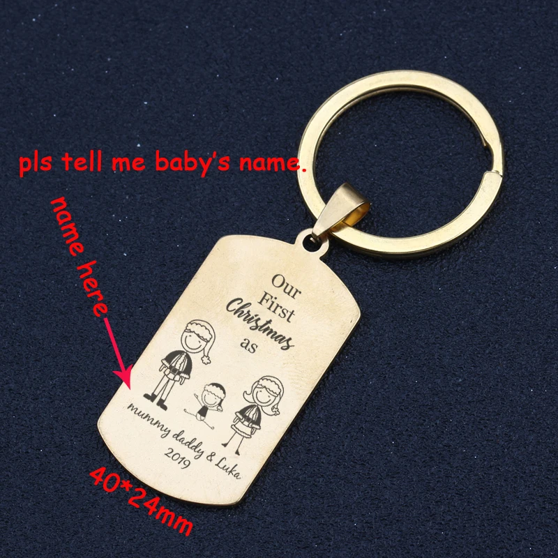 2020 новый детский первый Рождественский брелок индивидуальное имя семейные