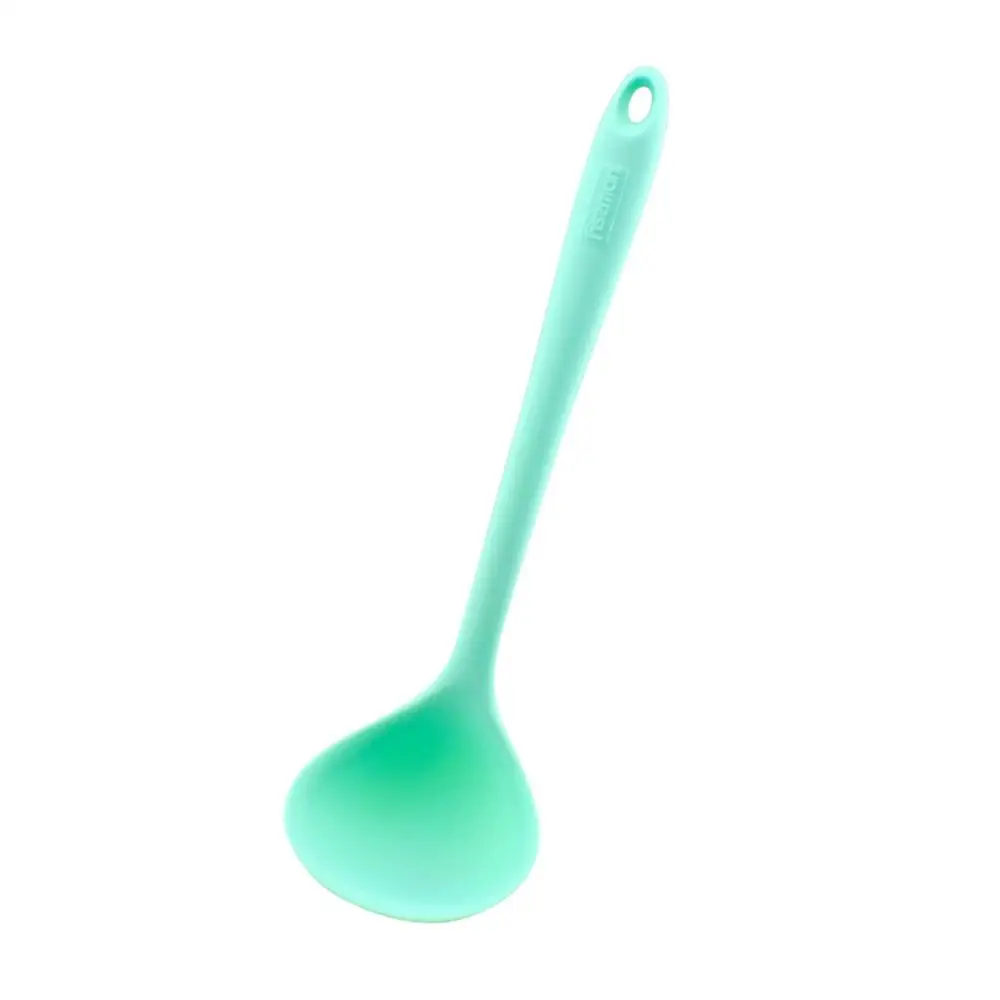 Cuchara de mango largo de silicona de para cocinar mezcla de silicona de grado alimenticio