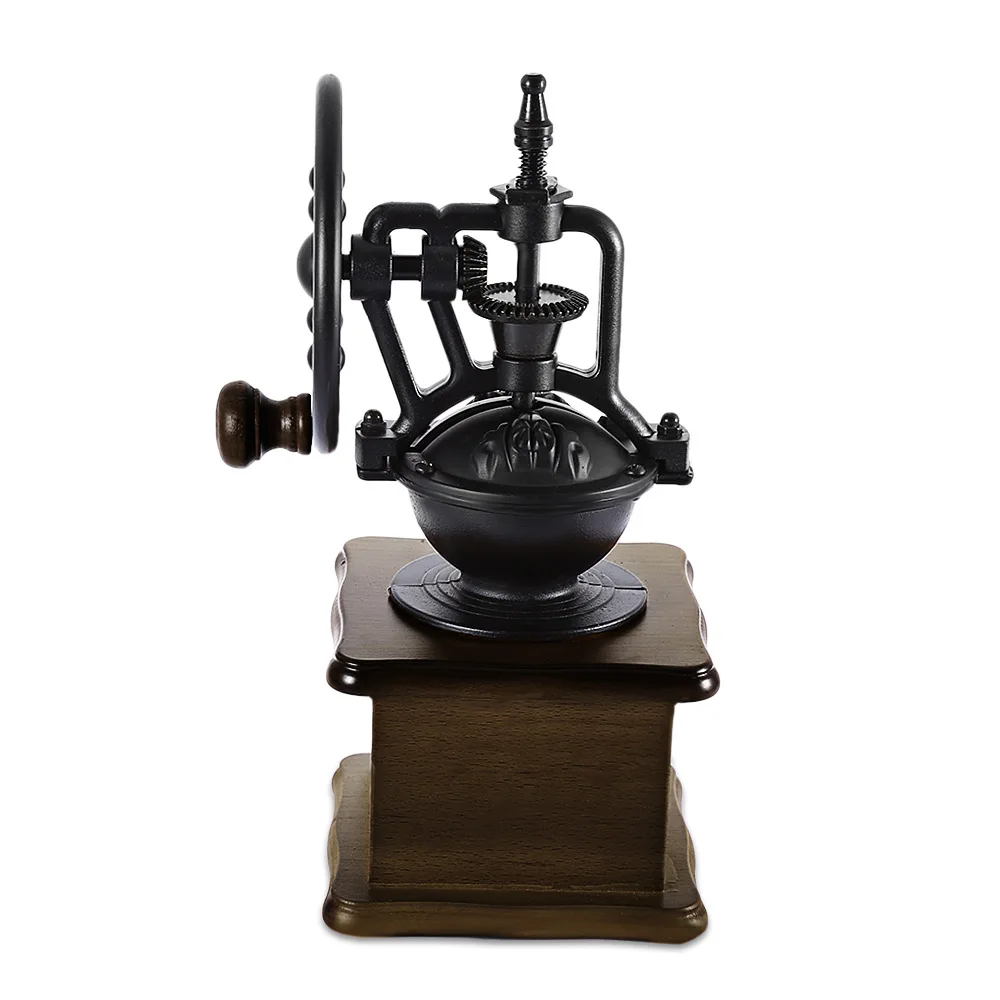  Manual Coffee Grinder Retro Style Wooden Coffee Bean Mill Grinding Ferris Wheel Design Hand Coffee  - 4000367485997