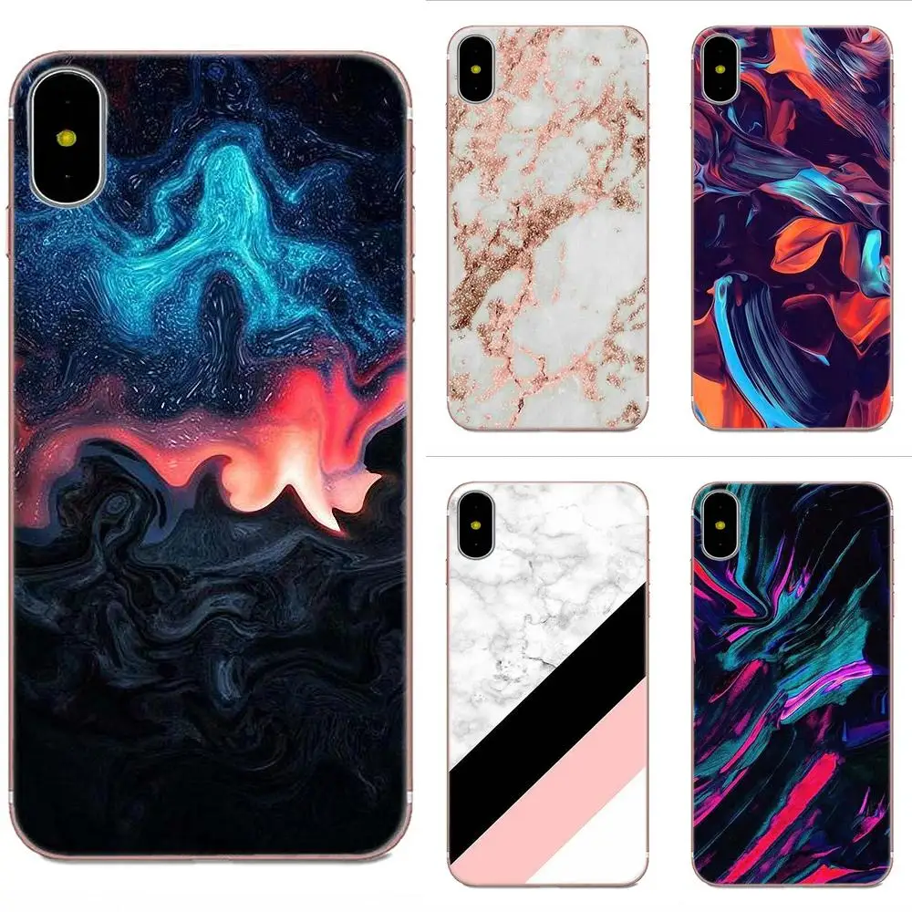 Мраморный камень розовый синий для Samsung Galaxy Note 5 8 9 S3 S4 S5 S6 S7 S8 S9 S10 5G mini Edge Plus Lite TPU