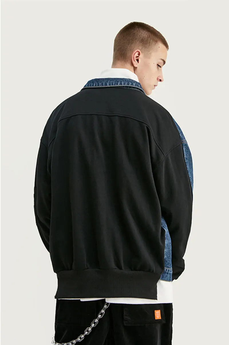 Ковбойская безрукавка 19SS мужская женская джинсовая куртка хип хоп Уличная дыра военный скейтборд с длинными рукавами Топы для бега повседневные куртки в стиле Харадзюку