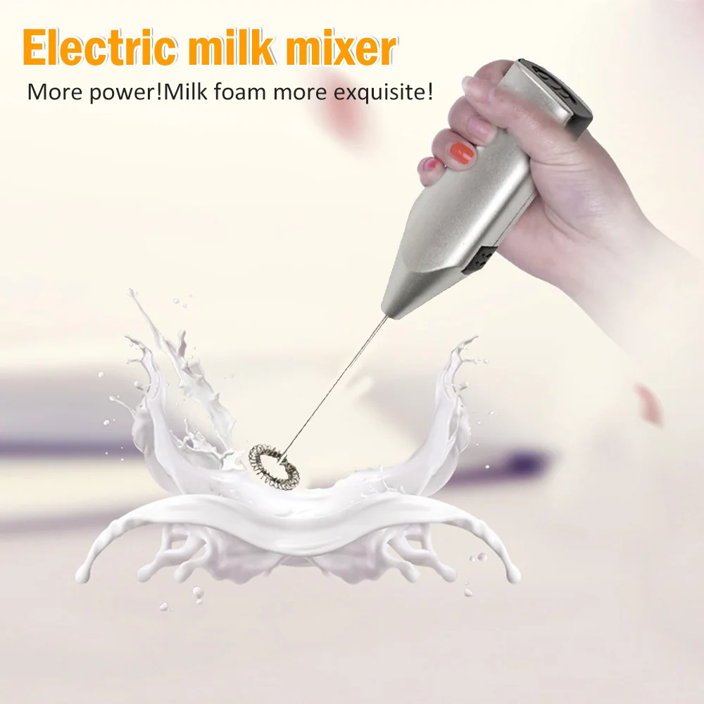 1pc Milk Drink Coffee Whisk Mixer Electric Egg Beater Frother Foamer Mini Handle Stirrer Practical Kitchen Cooking Tool Gadget |