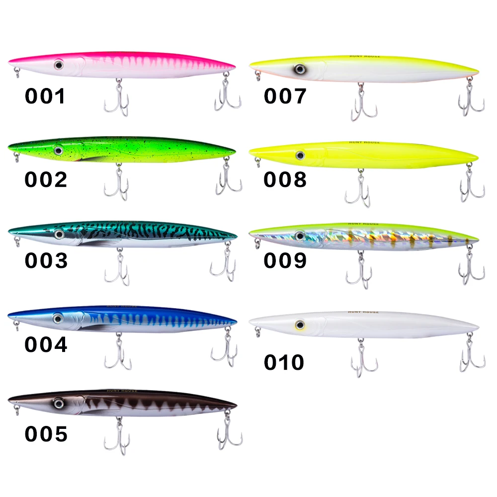 Hunthouse topwater морская вода leurre walk dog карандаш приманка 195 мм 44 г Длинные литые stickbait для bluefish приманки don belone