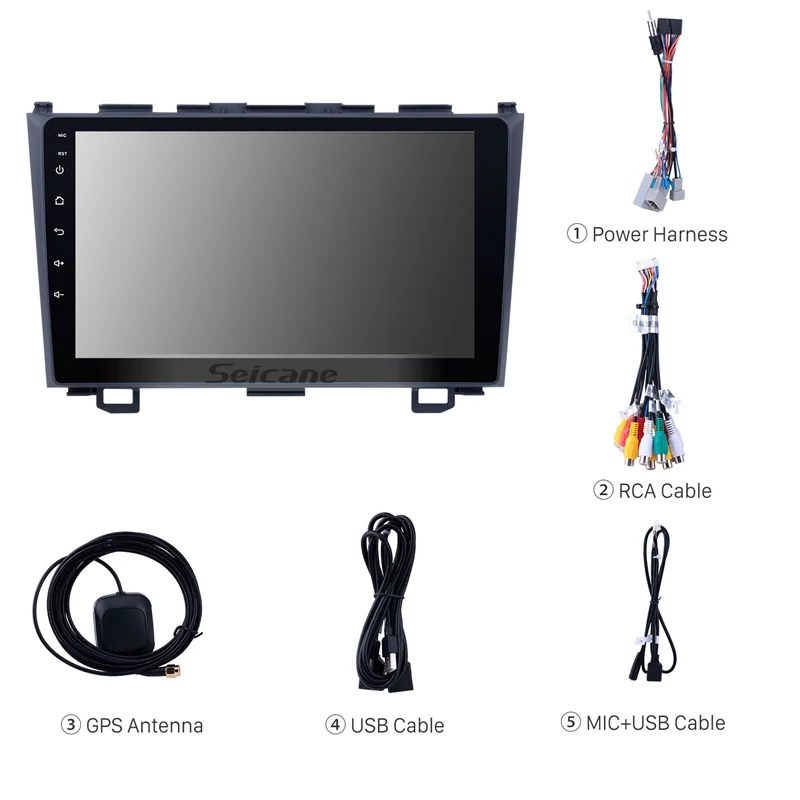 Perfect Seicane 9 inch Android 9.0 IPS RAM 4GB Car Radio GPS Multimedia Player for 2006-2010 2011 Honda CRV with Carplay Mirror Link RDS 1