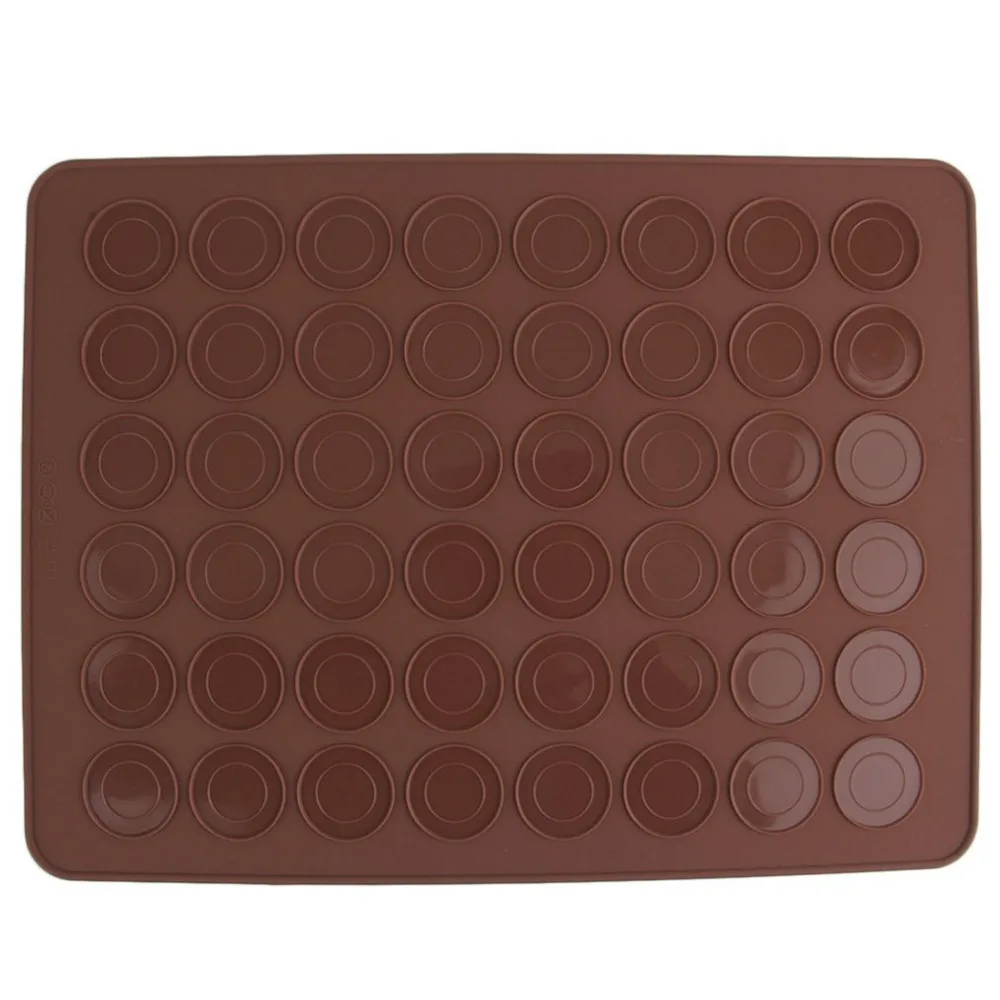 1 pc 48 Macaron Mat Silicone Macaron Mold Baking Pastry Baking Mat Sheet Muffin Tray Reusable Bakeware Kitchen Tools Accessories