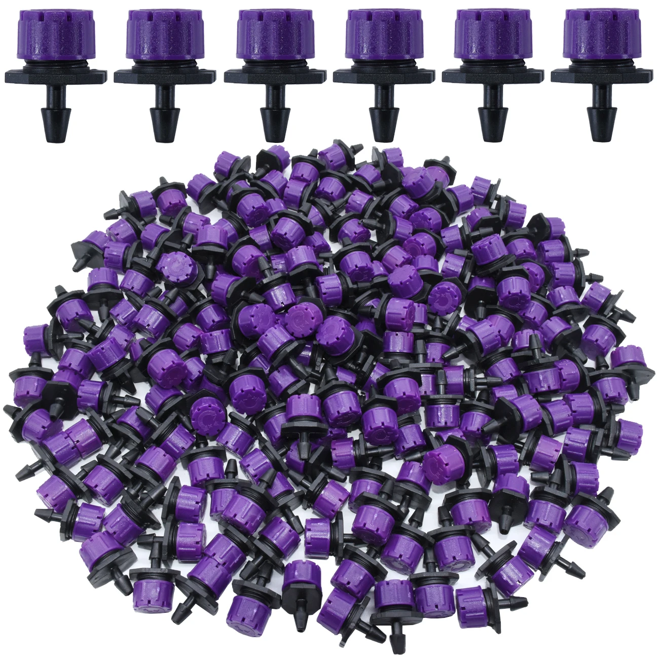 50-800PCS Garden 4/7mm Hose Drip Irrigation Dripper Adjustable Nozzle 1/4\'\' Watering Sprinkler Emitter Lawn Flower Greenhouse