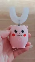 XaoMi-cepillo de dientes eléctrico inteligente de silicona para chicos, ultrasónico, automático, con patrón de dibujos animados, 360 grados