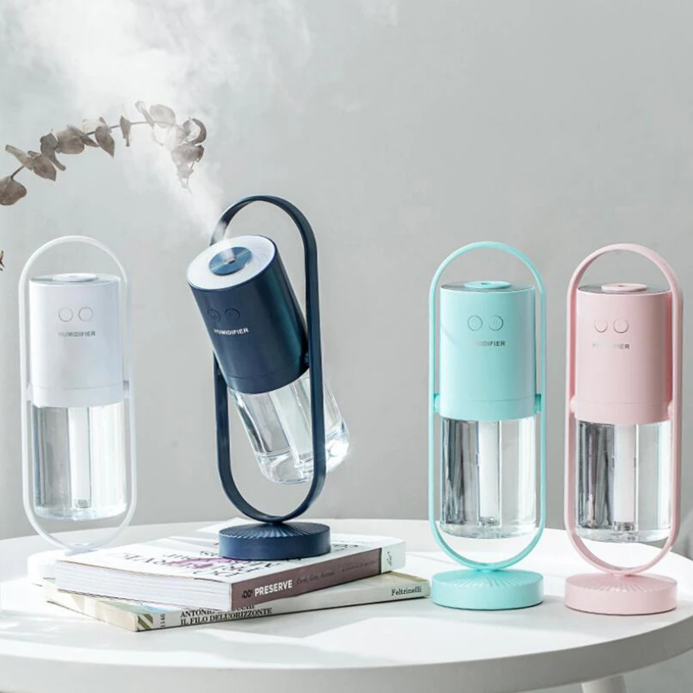 Humidificador de aire USB con sombra mágica para el hogar, con luces de noche de proyección, fabricante de niebla de coche, Mini purificador de aire de oficina, 200ml