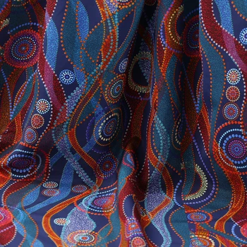 

114CM Wide 16MM Geometry Print Thin Silk Crepe de Chine Fabric for Summer Dress Jacket Pants B205