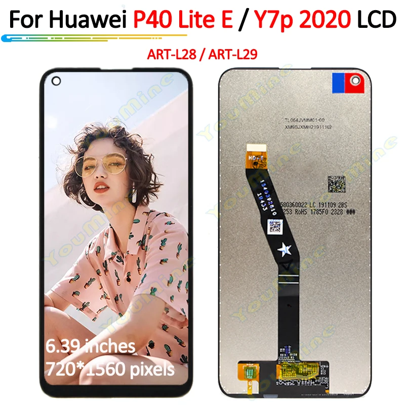 ЖК дисплей 6 39 &quotдля Huawei P40 lite E с сенсорным экраном и дигитайзером в сборе для Y7p 2020