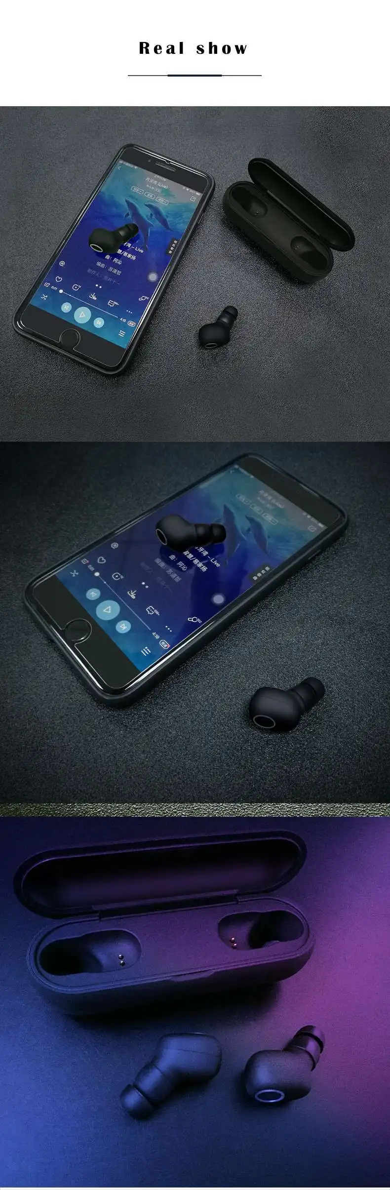 CLAITE TWS Беспроводные bluetooth 5,0 наушники водонепроницаемые спортивные стерео наушники бас гарнитура для Xiaomi huawei