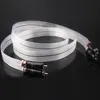 audiophile hifi ribbon OCC silver-plated audio cable signal cable 2rca-2rca lotus plug cable 2 plug versions ► Photo 2/3