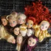 Collection Choose Style Perfect Doll Heads Silver Hair Jute Red Hair Doll Accessories Girl DIY Dressing Princess Toy Doll Heads ► Photo 1/5