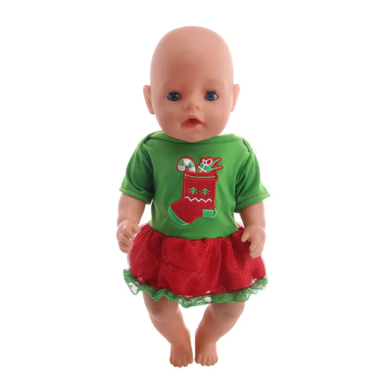 7 видов стилей Рождественская серия комплект одежды для куклы, одежда для 18 дюймов American& 43 см для ухода за ребенком для мам, родившиеся Logan Кукла-мальчик для нового поколения для маленьких девочек плюшевого мишки, игрушка - Цвет: n279