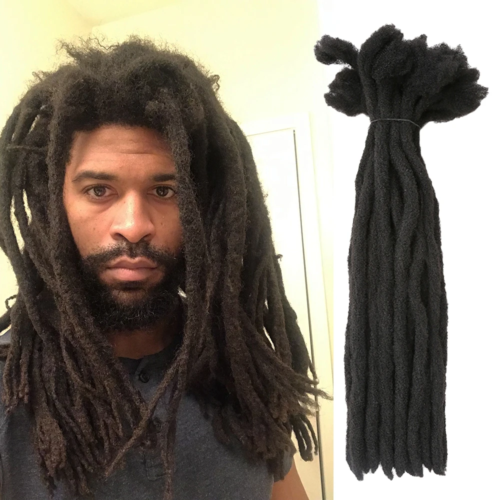 Handmade Dreadlocks Crochet Braids Hair Synthetic Faux Locs Braiding Extensions Afro Kinky Twist For Men Women Black Soft |