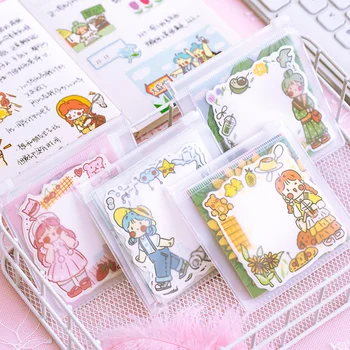 

Creative Funny N Times Self-Adhesive Memo Pad cute Girl Sticky Notes Scrapbooking Stick Label Bookmark School Office Supply