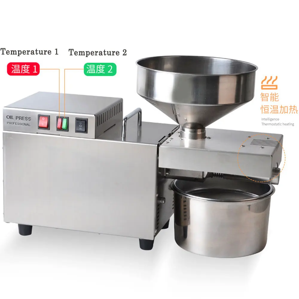 Electric Commercial Oil Presser sesame Flaxseed hemp oil extractor peanuts oil Pressing cold press oil machine stainless steel