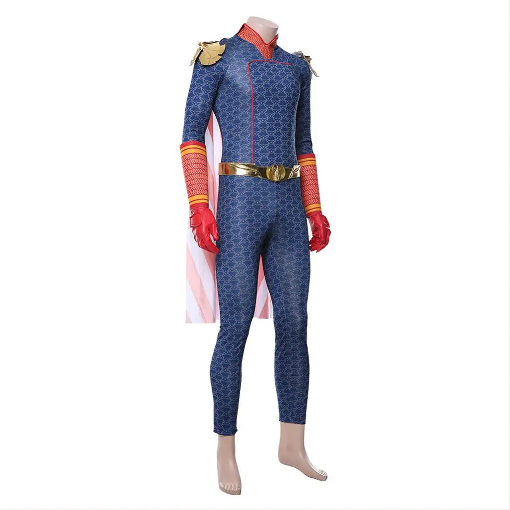 Костюм для косплея Homelander для мальчиков; Сезон 1; плащ-комбинезон для взрослых мужчин; карнавальный костюм на Хэллоуин; изготовленные на заказ костюмы