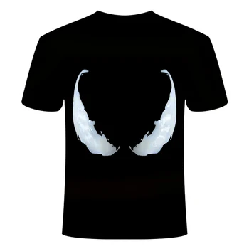 

New venom series men t-shirt Summer 3D printing o-neck short sleeve Marvel series casual 3d T-shirt Fashion cool men top shirt
