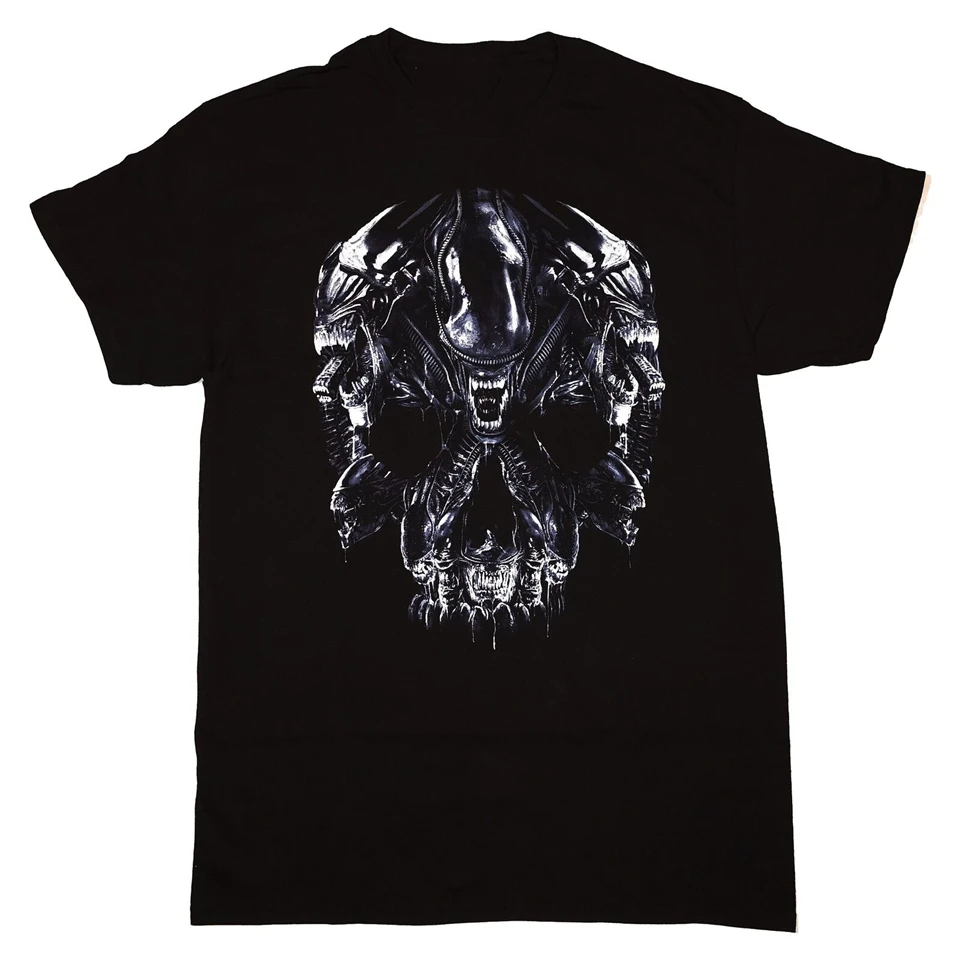 Футболка с черепом Alien Xenomorph для взрослых унисекс размеры от S до 3XL топы футболки