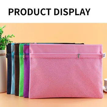 

TIANSE TS-101 Double Layers Waterproof Oxford Cloth Zipper Paper File Documents Folder Bag For A4 Papers Stationery Bag