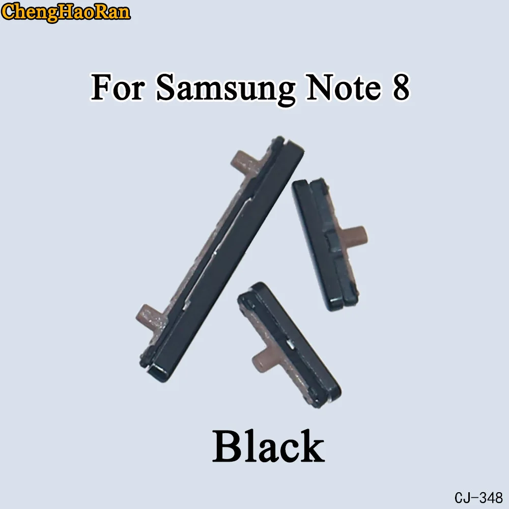 ChengHaoRan 1 комплект для samsung Galaxy Note 8 чехол для телефона гибкий шлейф для громкость, выключение звука Кнопка сбоку запасные части для замены - Цвет: Note 8-Black