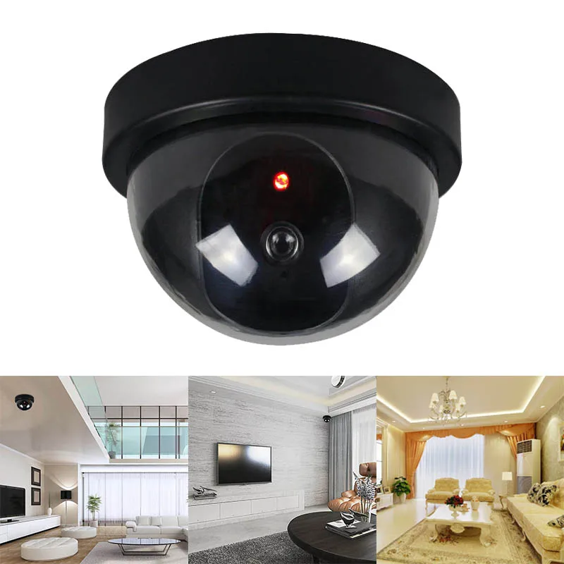 

Dummy CCTV Security Surveillance Dome Fake Camera with LED Light for Outdoor Indoor Use OUJ99