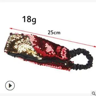 60 шт./Партия DIY мульти ткани двухсторонняя Русалка Блестки повязка на голову Эластичность повязка для волос Инструменты для укладки аксессуар HA955