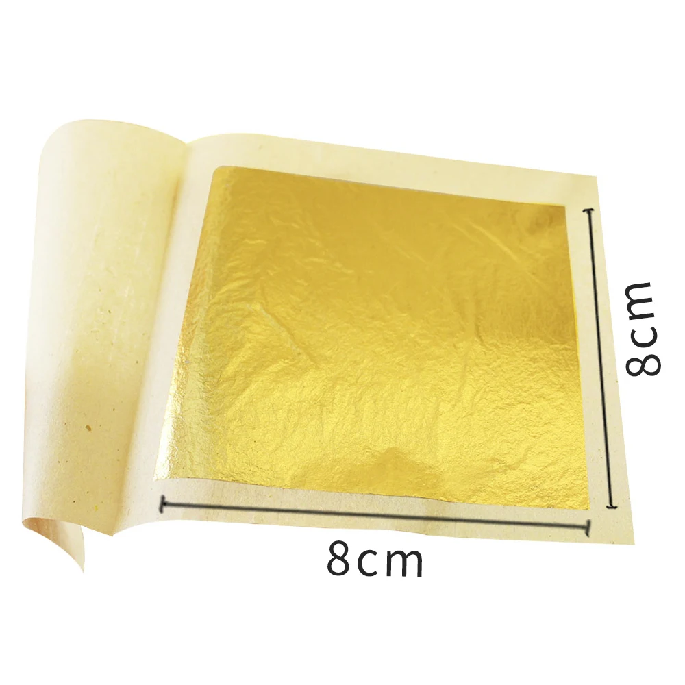 24K Съедобные золотые листы, настоящая Золотая фольга для украшения съедобного торта, маска для лица, художественные изделия, позолоченная