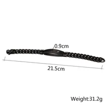 FXM, зимнее поступление, модные ювелирные изделия TBB26 для женщин, подарок на день рождения, 9 мм, простой, без аллергии, квадратный черный браслет возлюбленной, один стиль