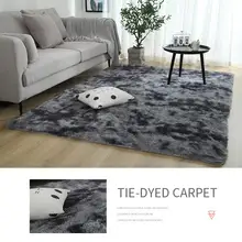 Галстук из мягкой ткани-краситель ковер коврик для спальни дома гостиной модный пушистый мягкий ковер спальни ковровое покрытие коврик Декор
