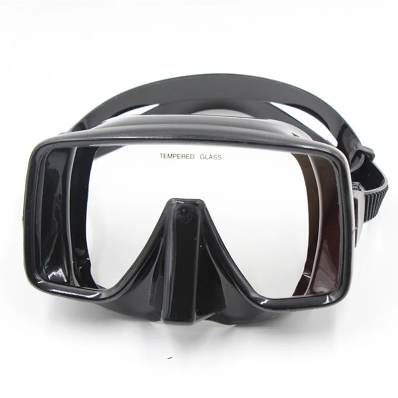 

Wide View Frameless Scuba Diving Mask Freediving Tempered Glass Silicone Mask