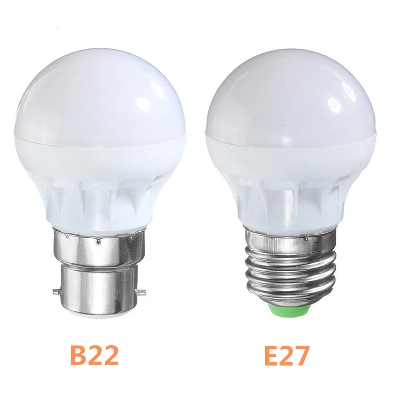  GSZZBHDP 5pcs LED Bulb Lamps E27 B22 110V 220V Light Bulb Smart  IC Real Power 3W 5W 7W 9W Brightness LED Spotlight (Color : B22 Natural  Light, Wattage : 3w) 