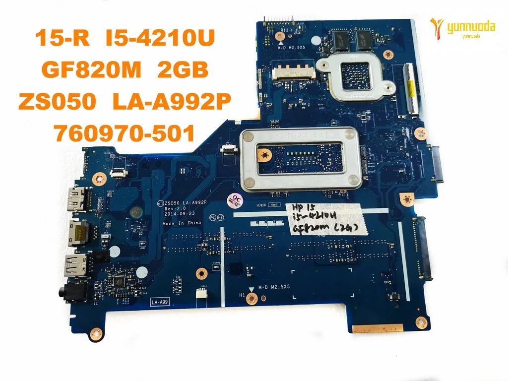 New Original for HP 15-R laptop motherboard 15-R I5-4210U GF820M 2GB ZS050 LA-A992P 760970-501 tested g