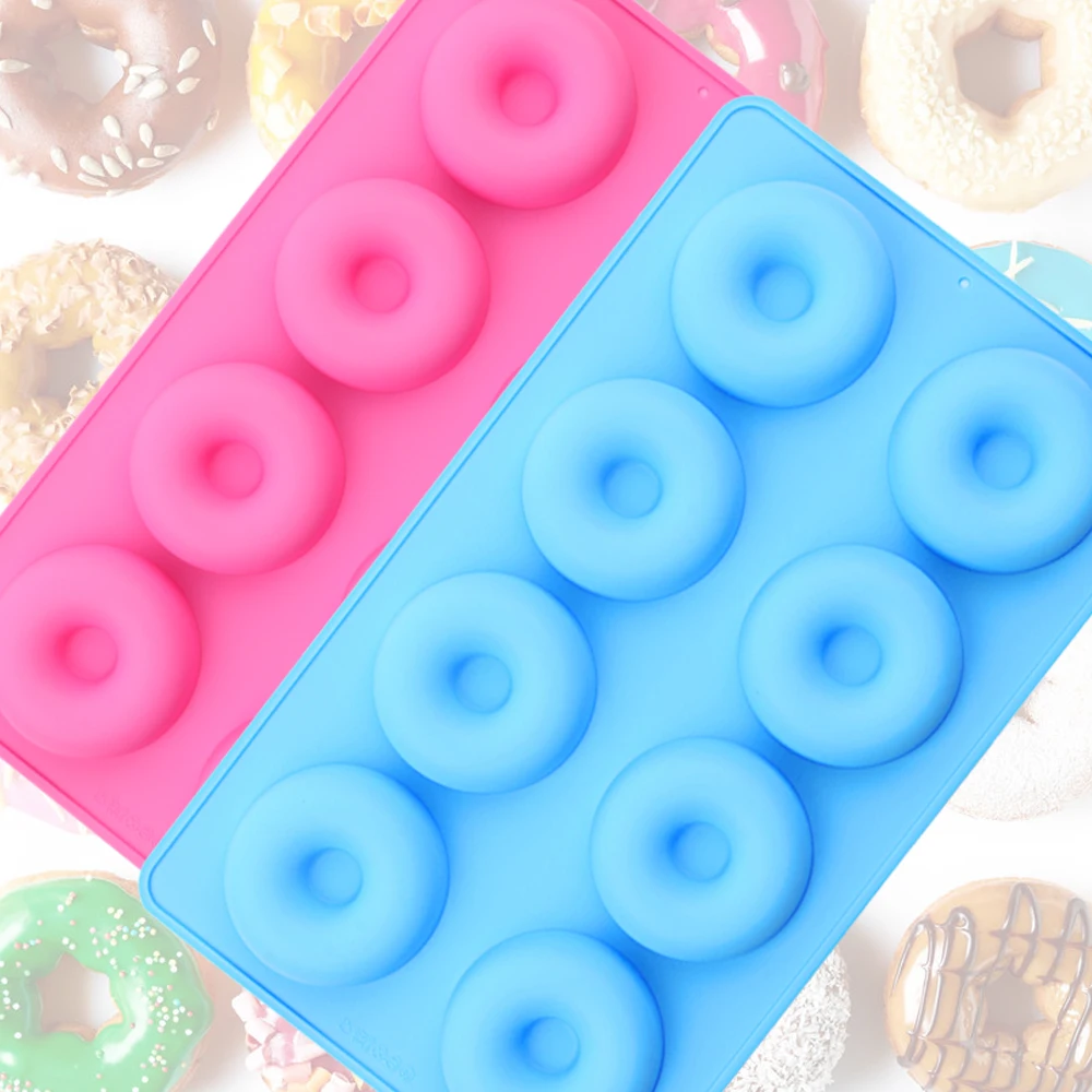 Новинка 1 упаковка силиконовая форма для торта в форме пончика с 8 полостями хлеба