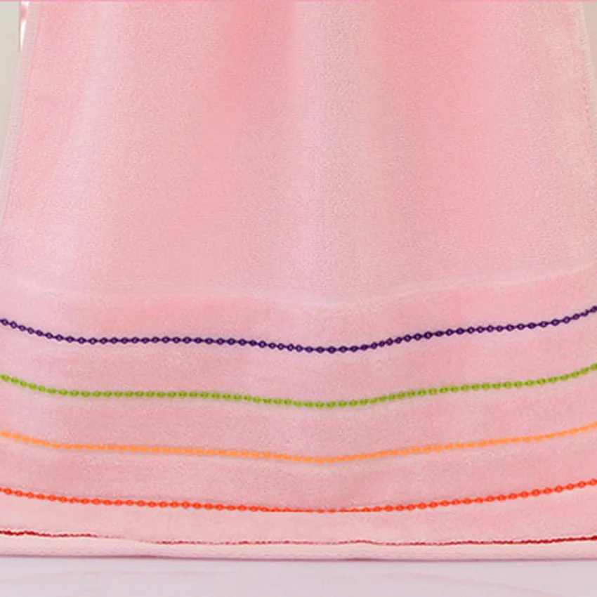 Color 2 Мягкое полосатое полотенце для лица s Shower Home Spa Хлопковое полотенце для взрослых детей толстое Asciugamano Recznik servette 33*73 см - Цвет: Color 2