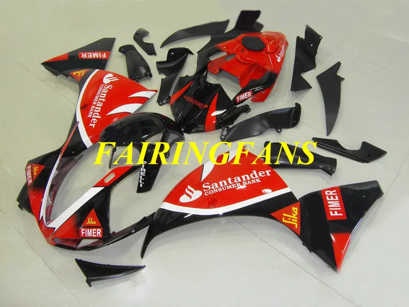 Комплект обтекателей под давлением для YAMAHA YZFR1 09 10 11 12 YZF R1 YZF1000 2009 2010 2011 2012 красный